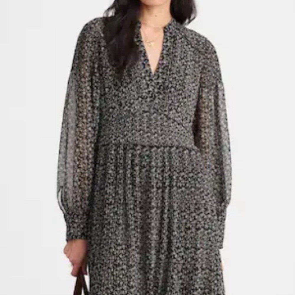 MADEWELL PLEATED PUFF SLEEVE MAXI DRESS IN FLORAL   NWT  original price $258.00 - Picture 4 of 13